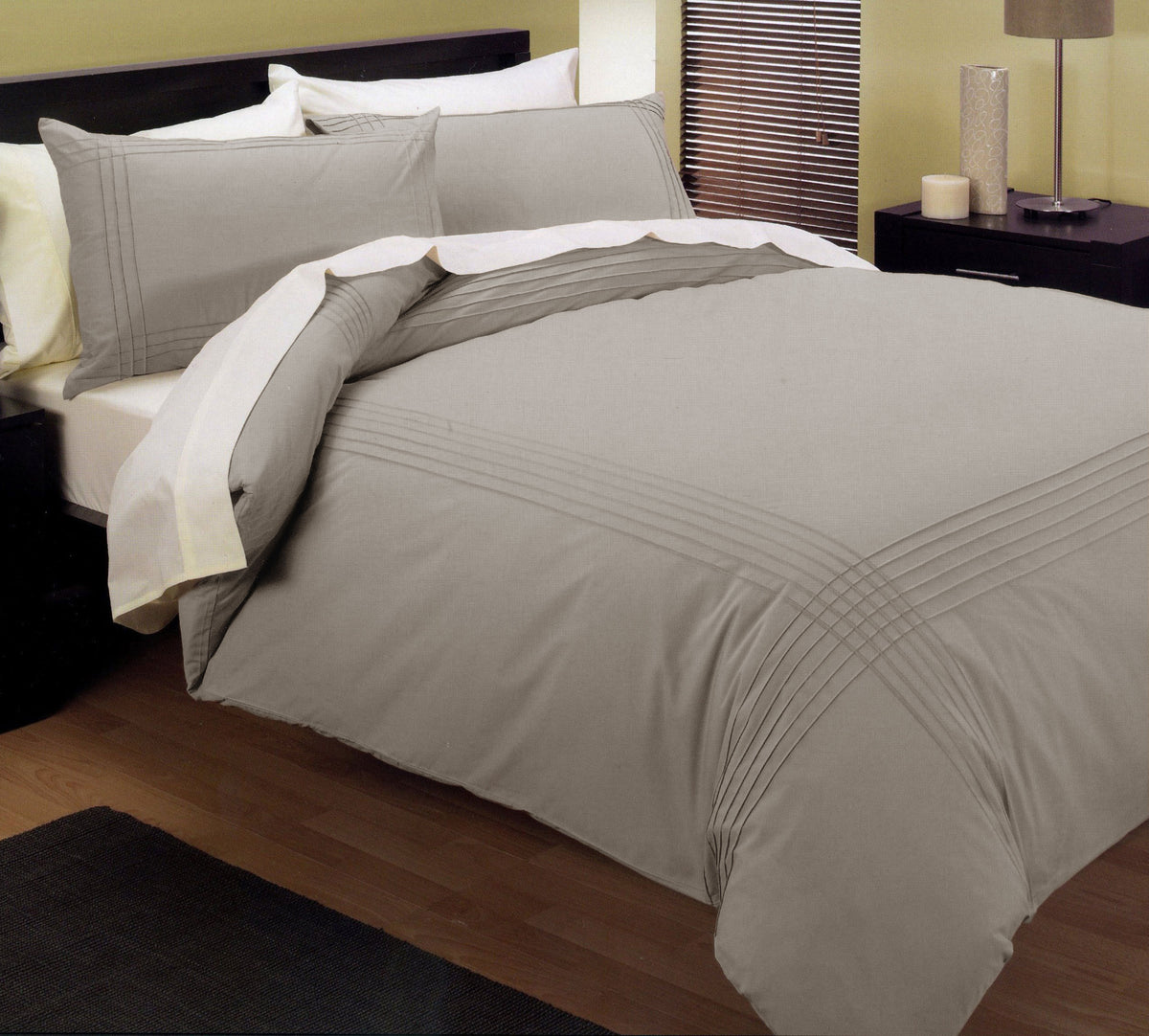 Kingtex Pintuck Quilt Cover Set | Linen | Queen