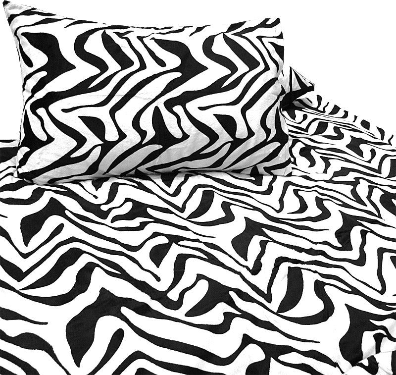 Shangri-La Printed Faux Fur White Tiger Quilt Cover Set | Queen