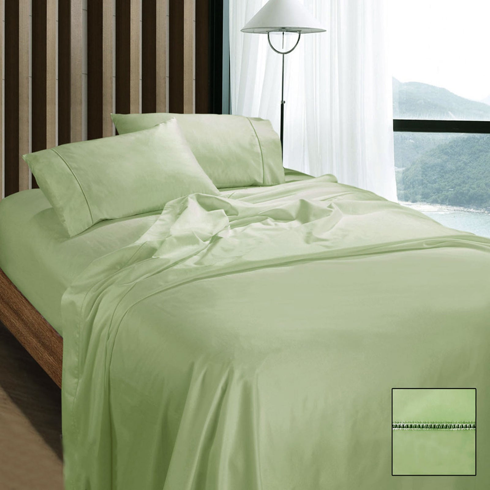 Ramesses 1100TC Egyptian Cotton Sateen Sheet Set | Mint | King