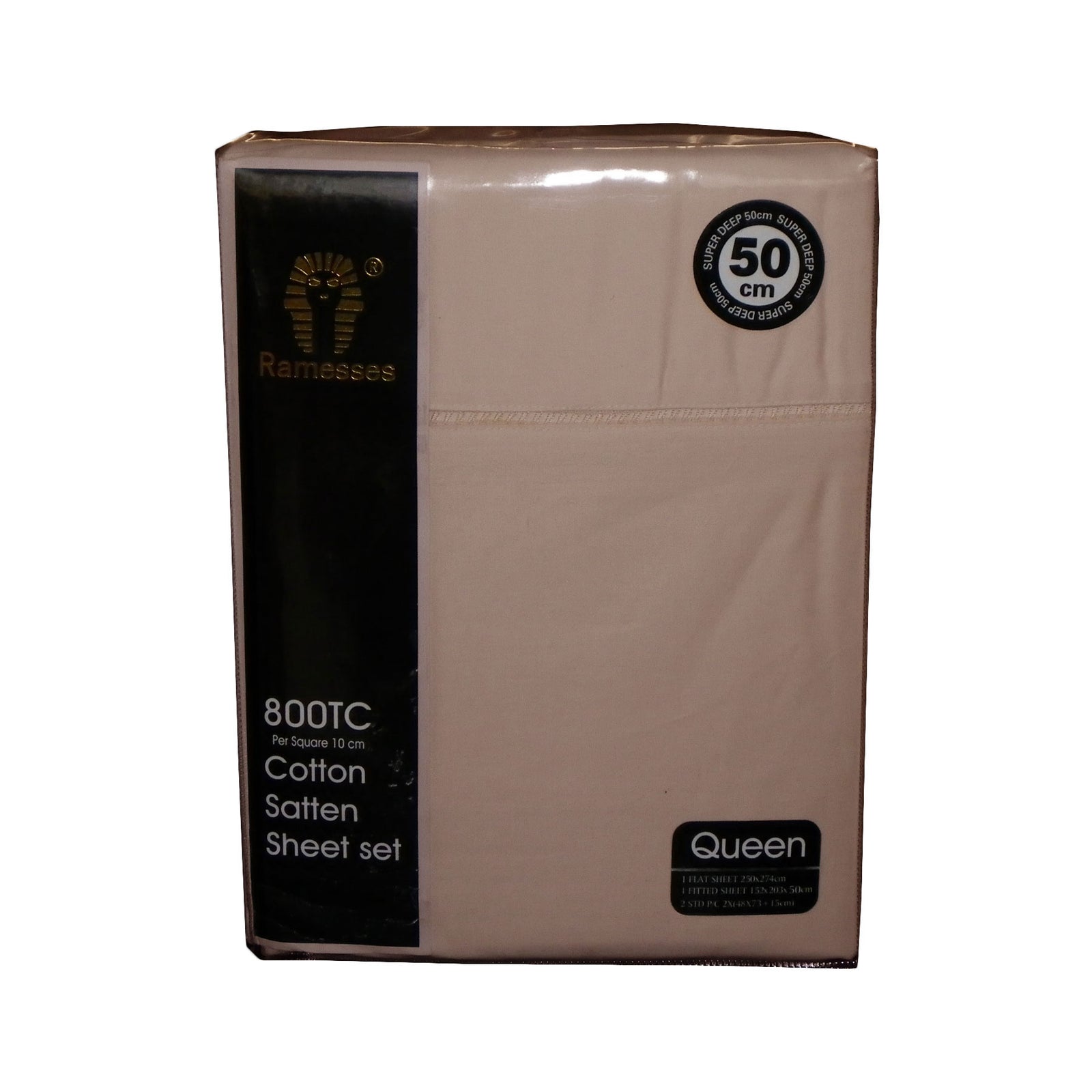 800TC Ramesses Cotton Sateen Sheet Set | Linen | King