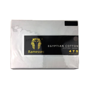 Ramesses 475TC Egyptian Cotton Fitted Sheet | King | White