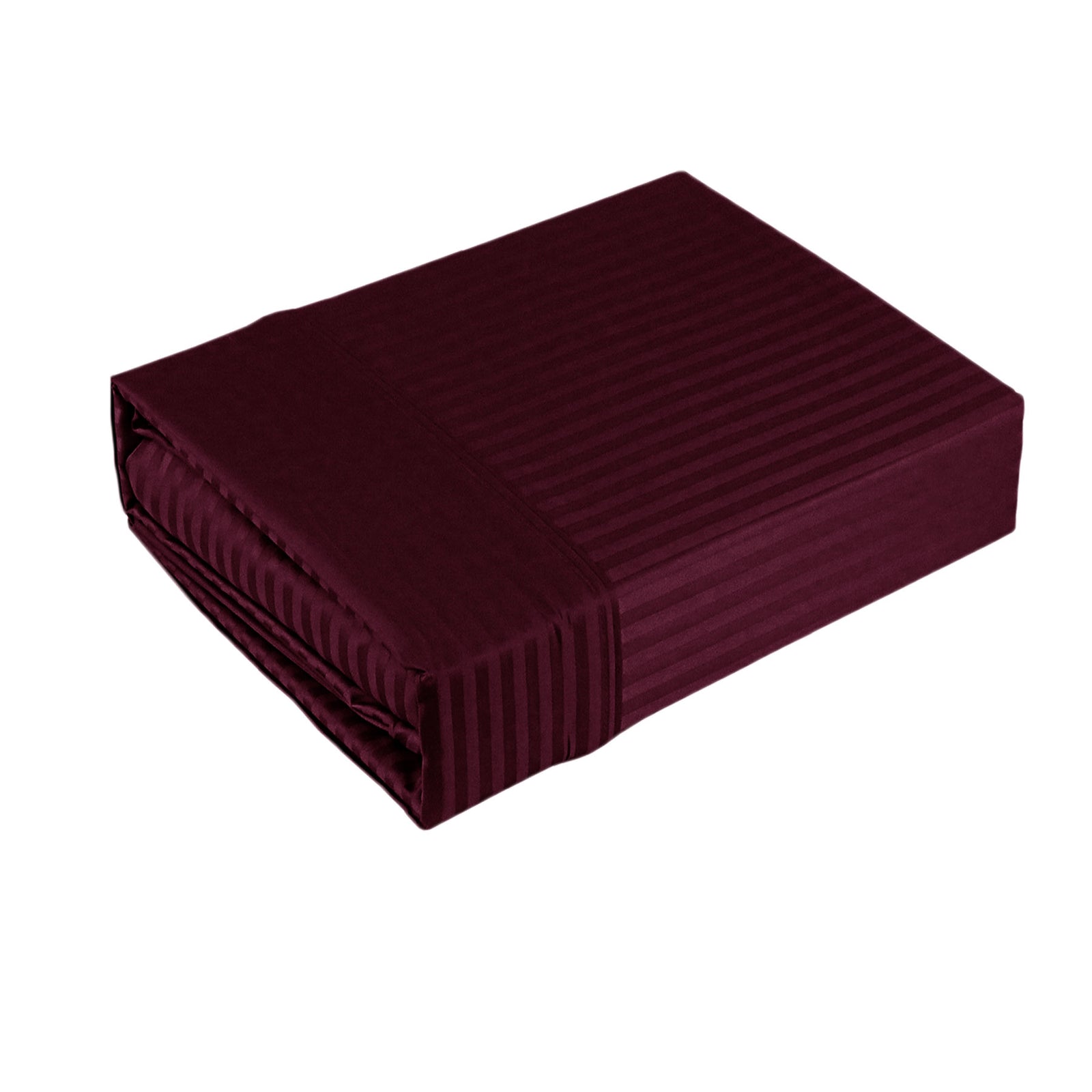 Ramesses 1000TC American Pima Cotton Narrow Stripe Sheet Set | Burgundy | King