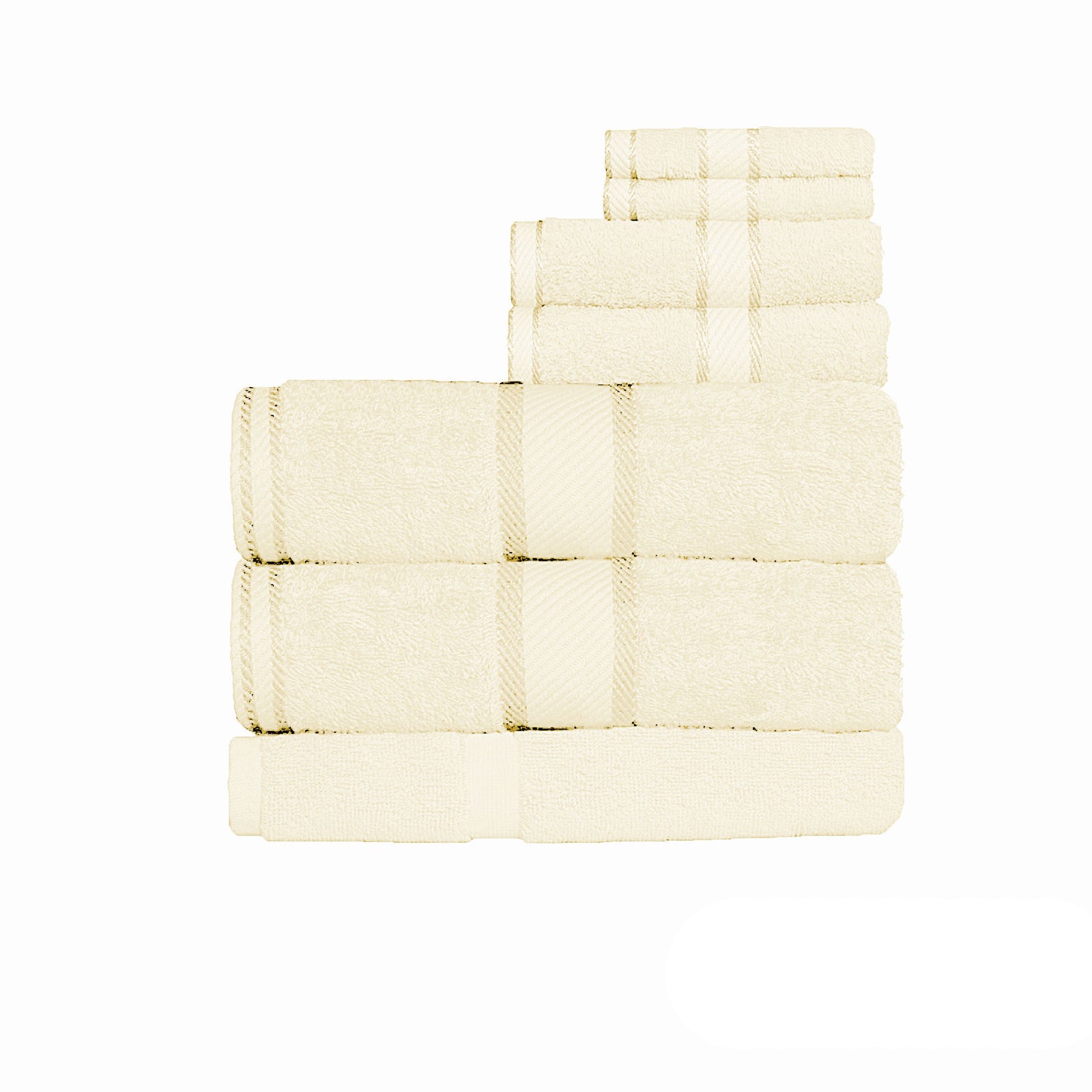 Kingtex 550gsm Cotton 7 Pce Bath Sheet Set | Cream