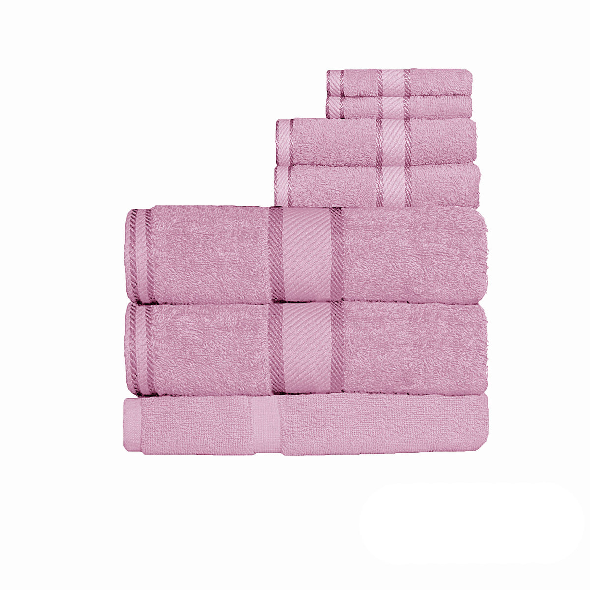 Kingtex 550gsm Cotton 7 Pce Bath Sheet Set | Rose