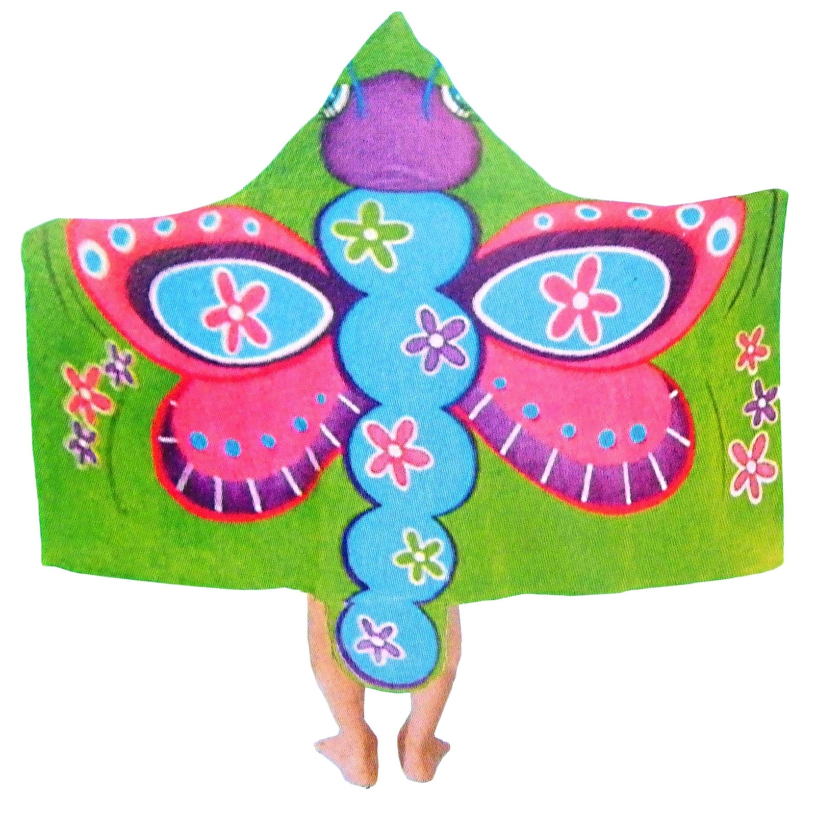 Kids Cotton Velour | Beach Cape | Butterfly