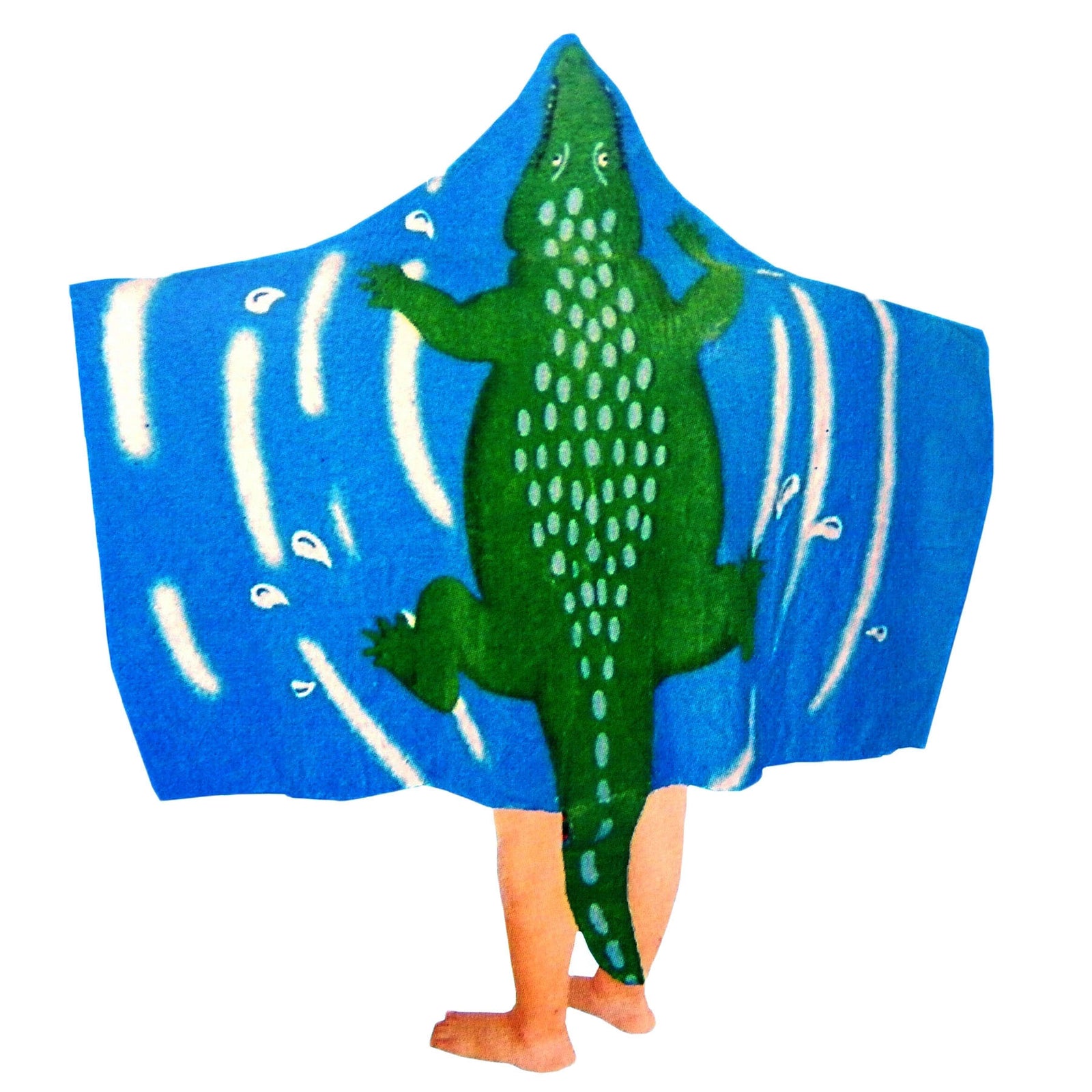 Kids Cotton Velour | Beach Cape | Crocodile