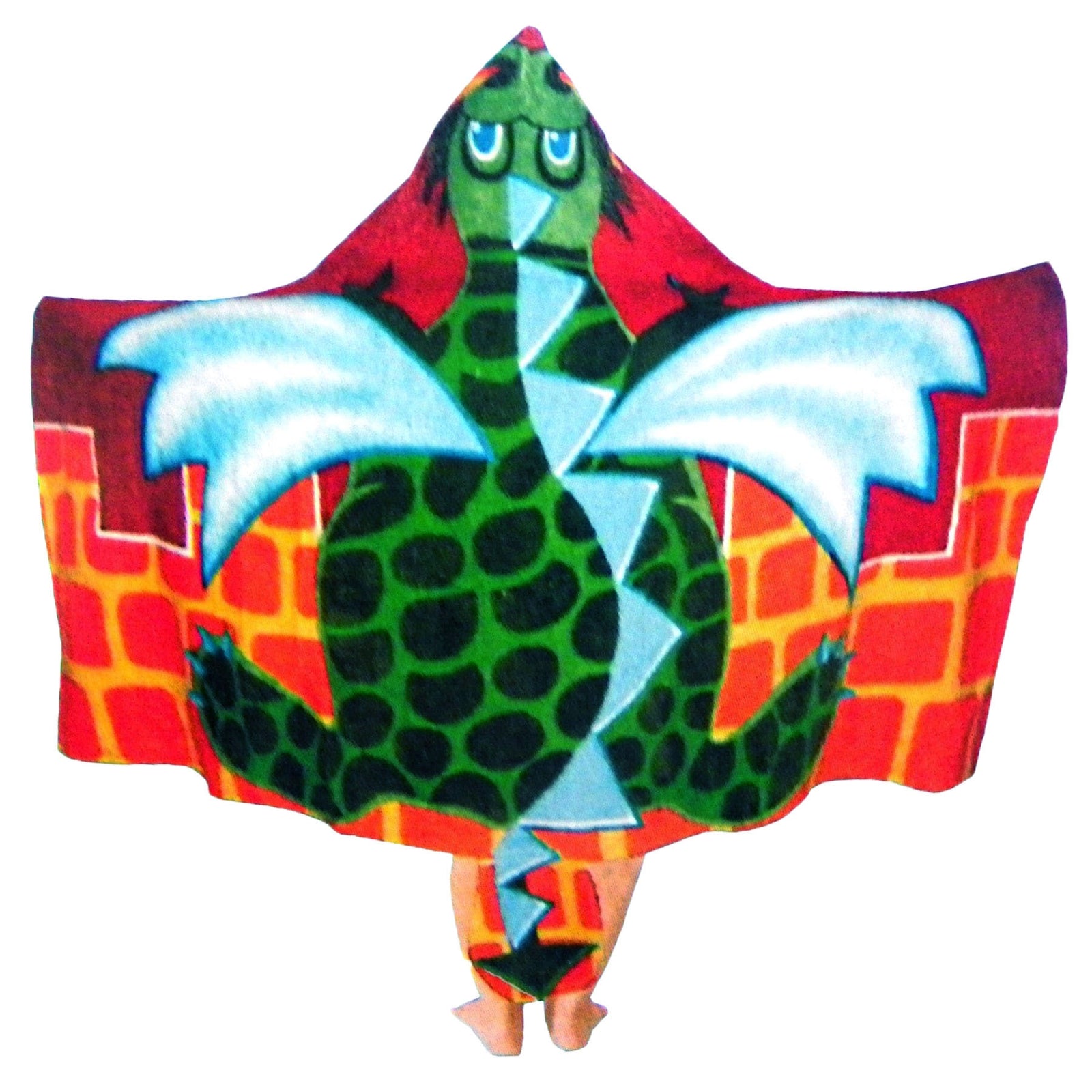 Kids Cotton Velour | Beach Cape | Dragon