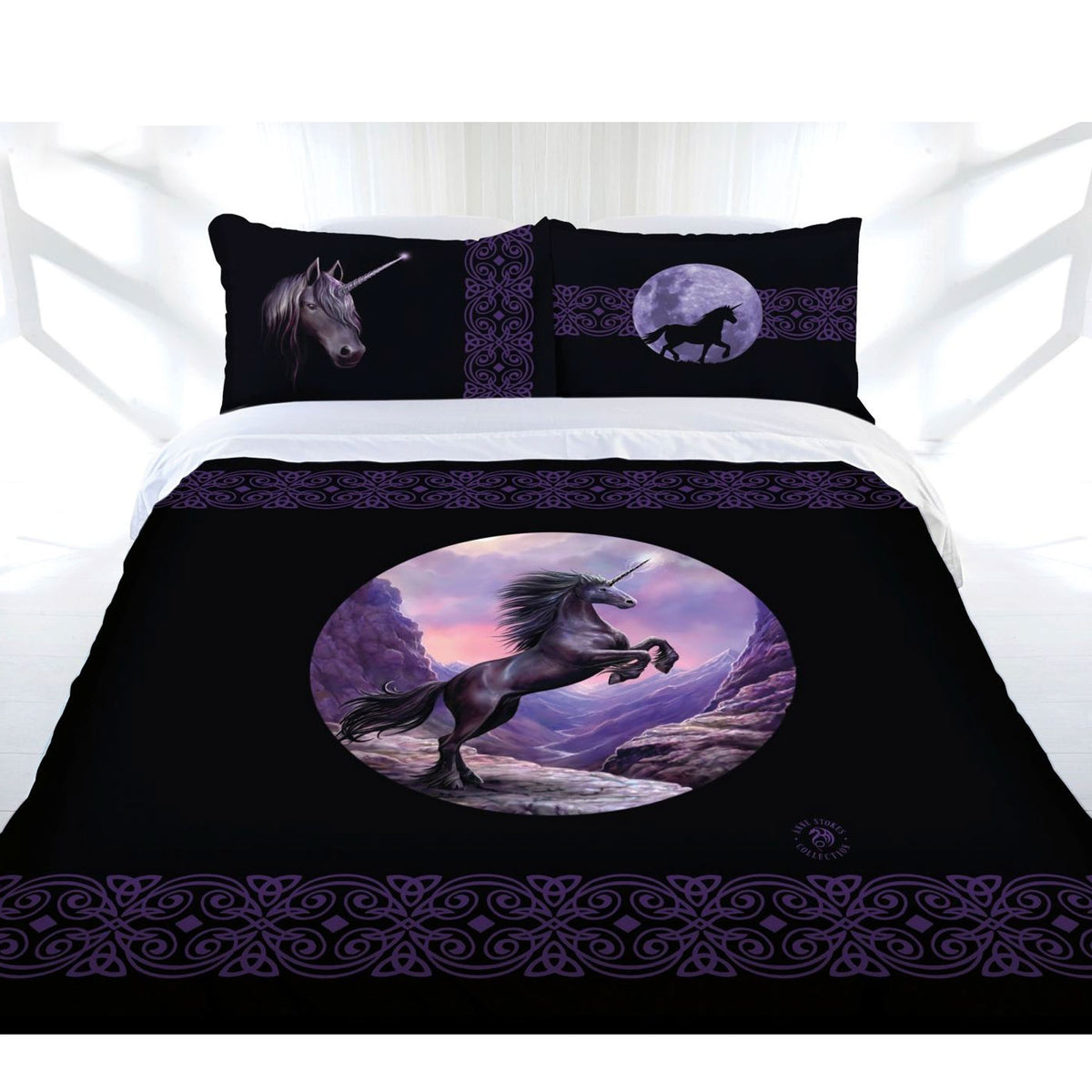 Anne Stokes | Black Unicorn | Quilt Cover Set | Double