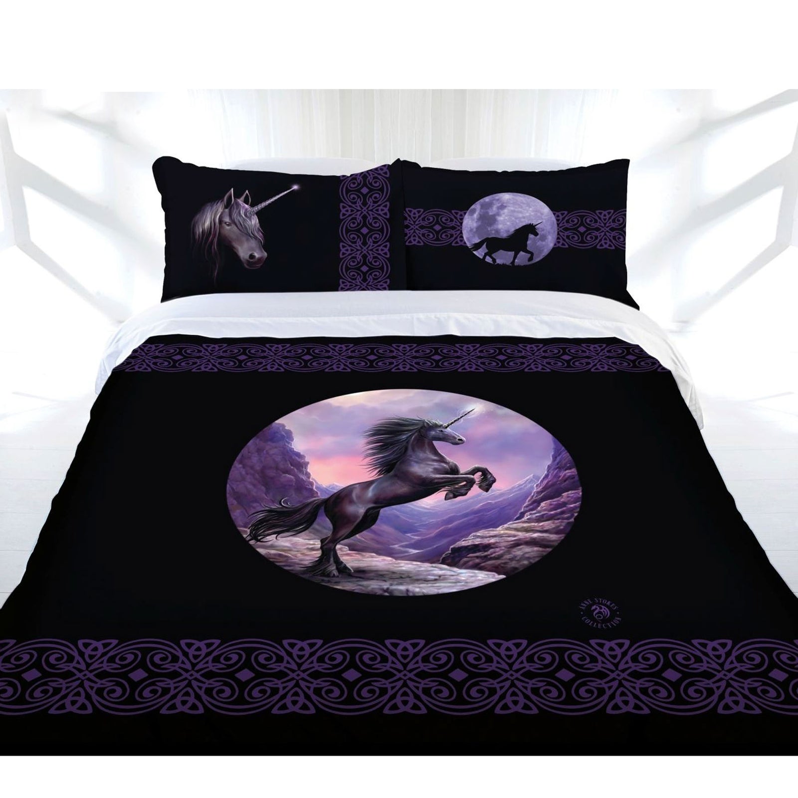 Anne Stokes | Black Unicorn | Quilt Cover Set | Double
