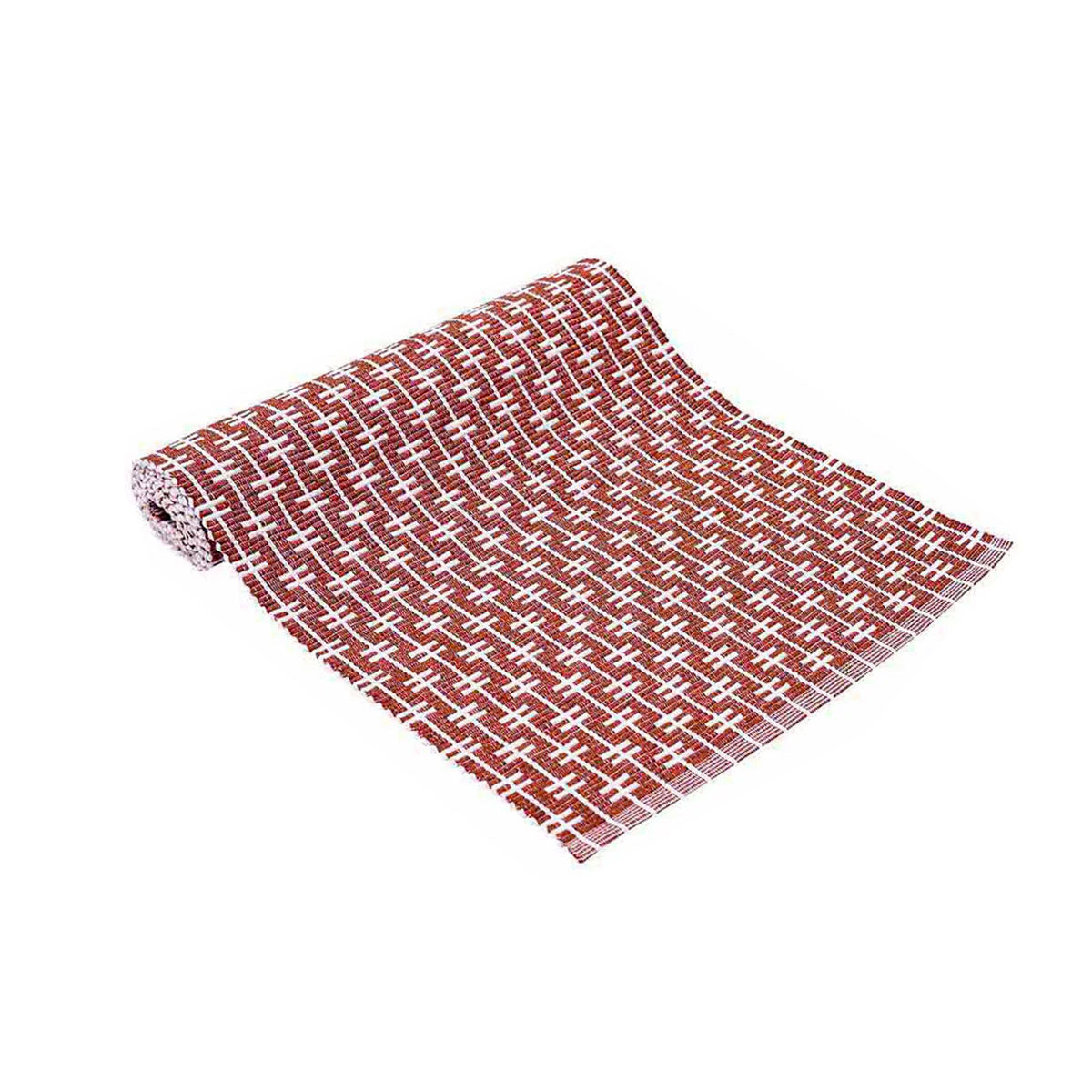 Ladelle Eden Ribbed Eco Recycled Cotton Table Runner | 33 x 150 cm | Terracotta