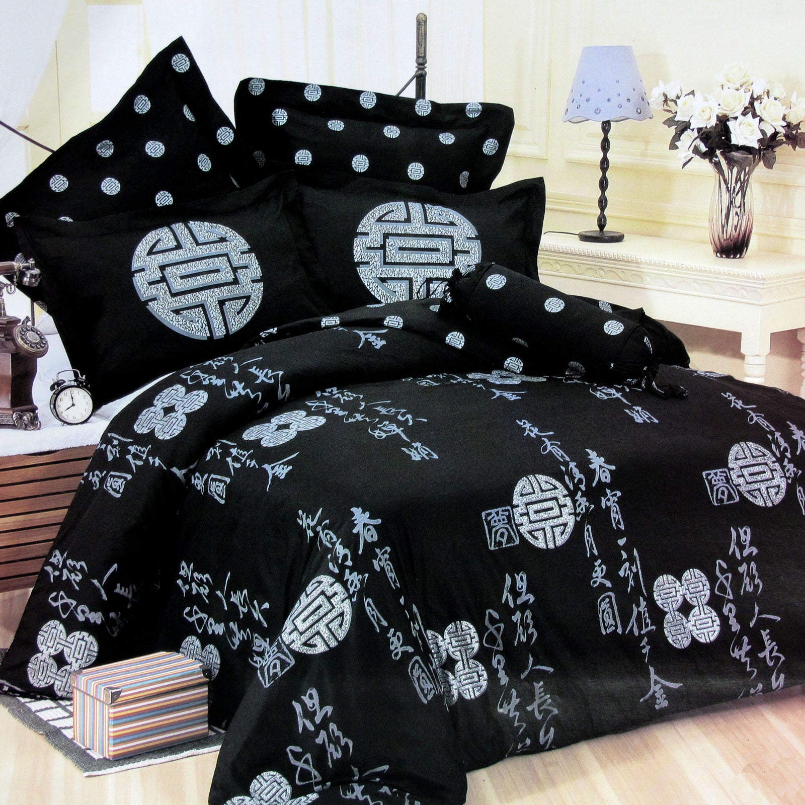 Orient Sense Fortune Ring Quilt Cover Set | Double
