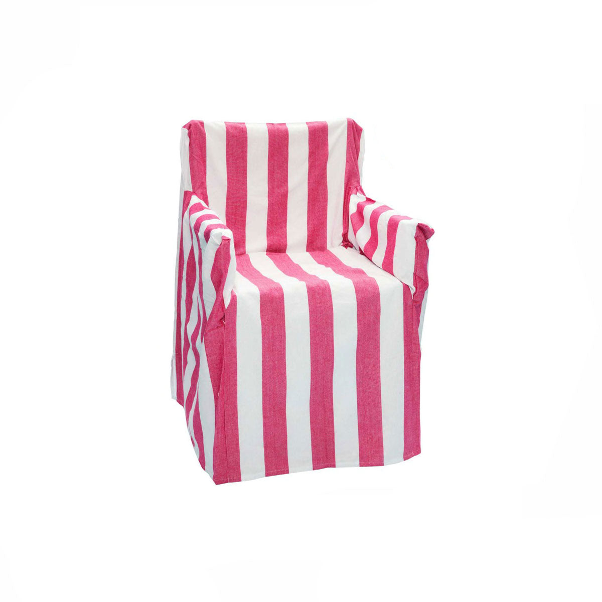 Rans Alfresco Director Chair Cover | 100% Cotton | Striped Hot Pink | Outdoor Replacement Slipcover