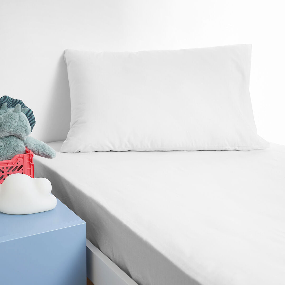 Minikins Junior | Cotton Combo Fitted Sheet Set | White | King Single