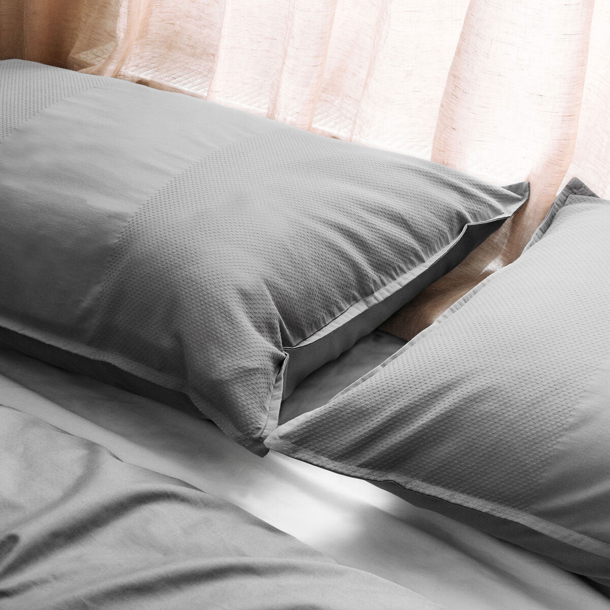 Dickies Cotton Waffle Texture Quilt Cover Set | Grey | King