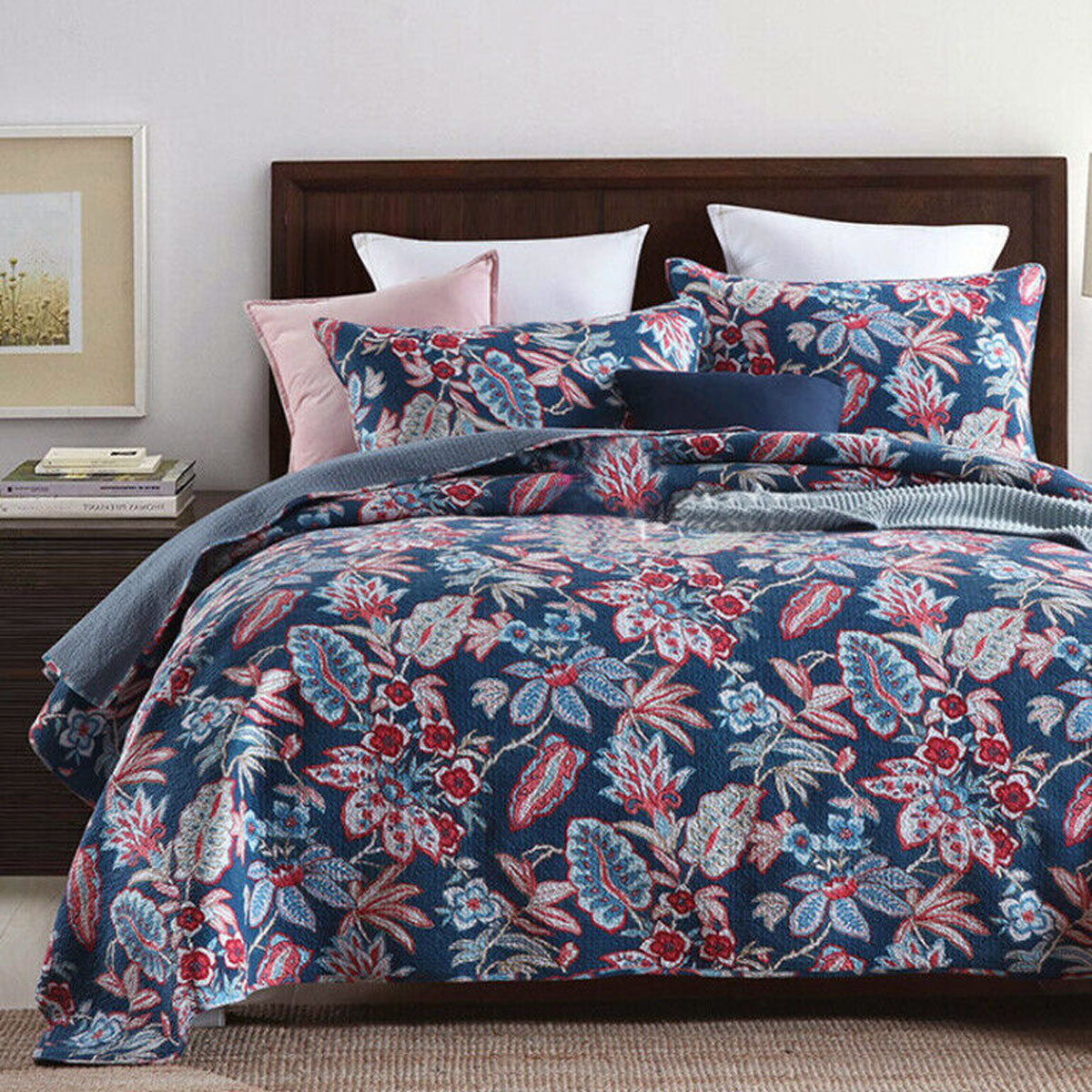 Lightly Quilted Coverlet Set | 100% Cotton | Bornean | Queen | 230 x 250 cm