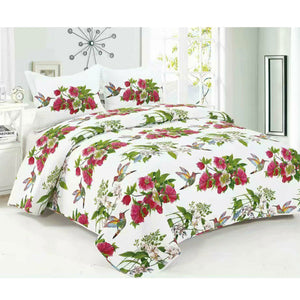 100% Cotton Coverlet Set | Hummingbird Multi | Queen