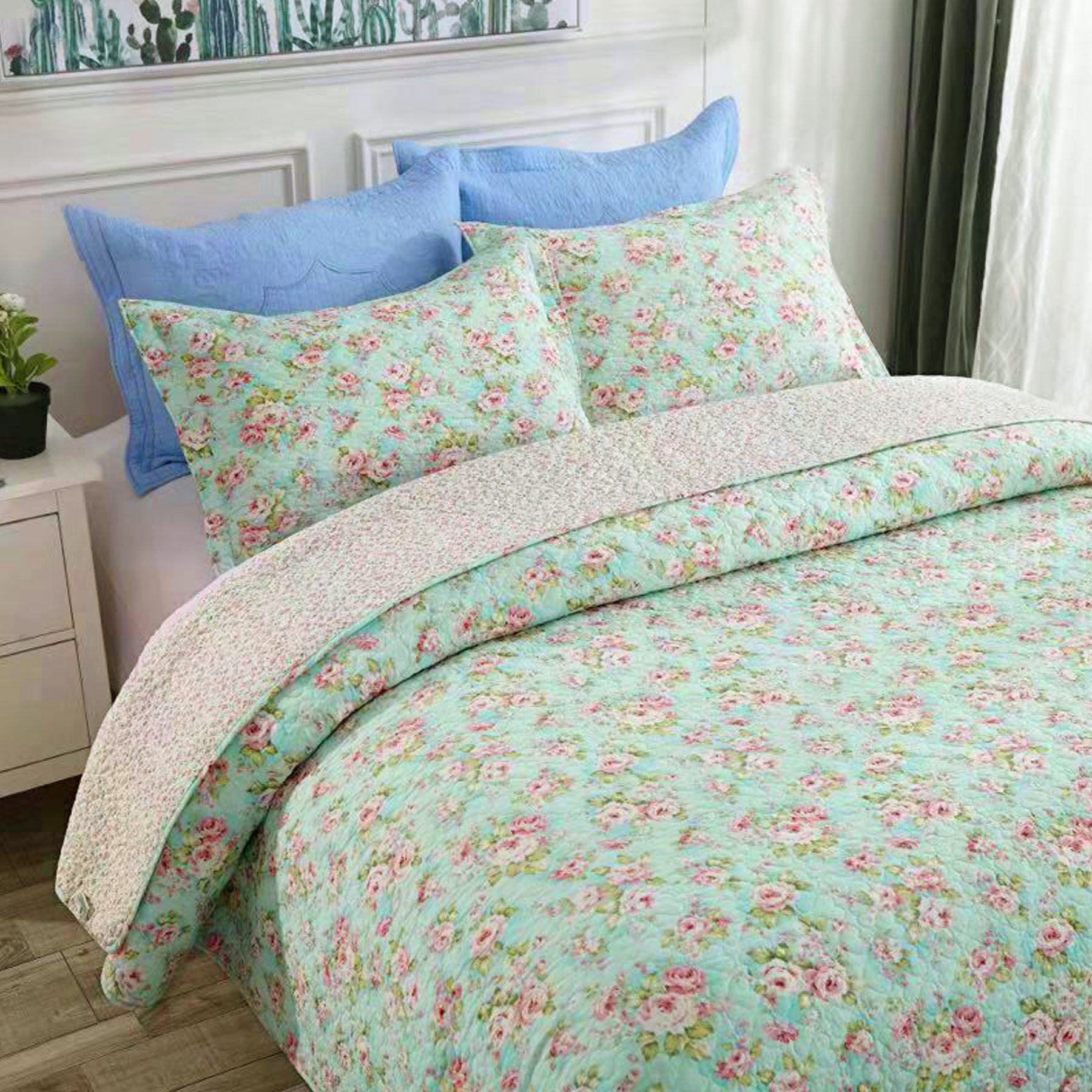 100% Cotton Coverlet Set | Isabella Multi | Queen