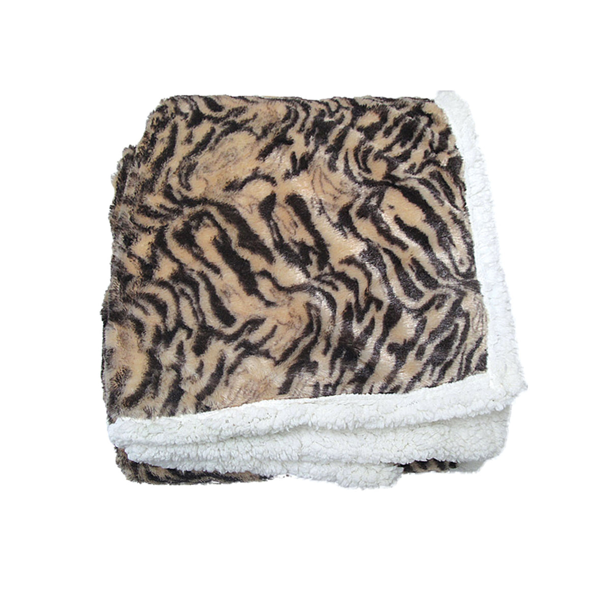 Luxury Faux Fur Reversible Throw Rug | Mountain Cat