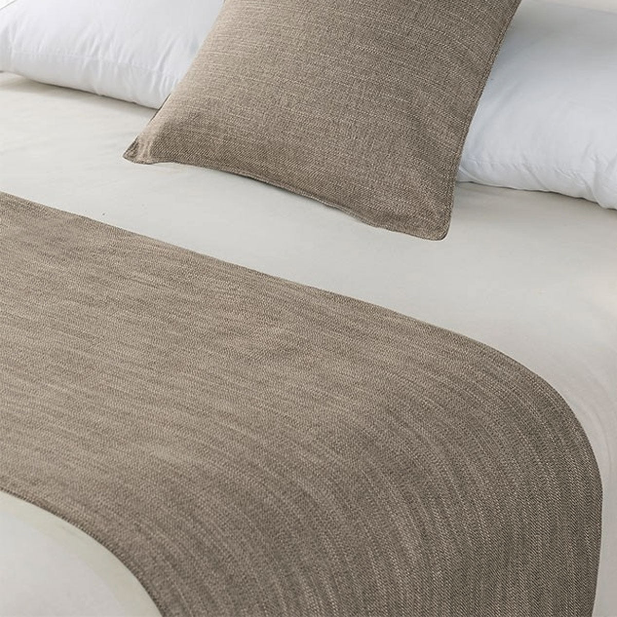 Jason Linen Look Sand Bed Runner | King