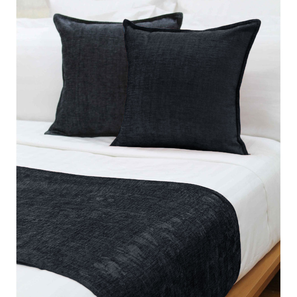 Jason Parker Charcoal Bed Runner | King