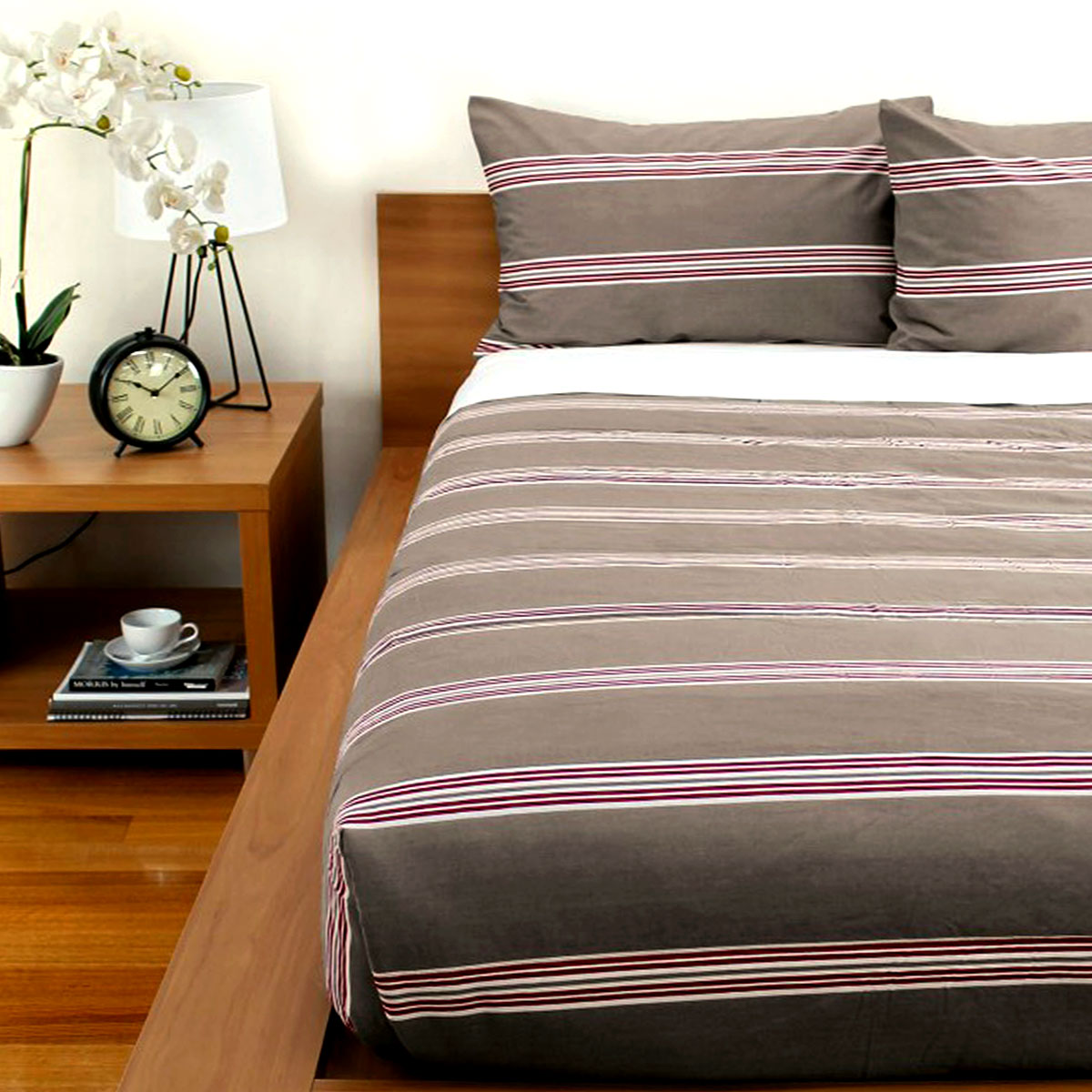 Jason Hudson Stripe Comforter Set | Almond | King