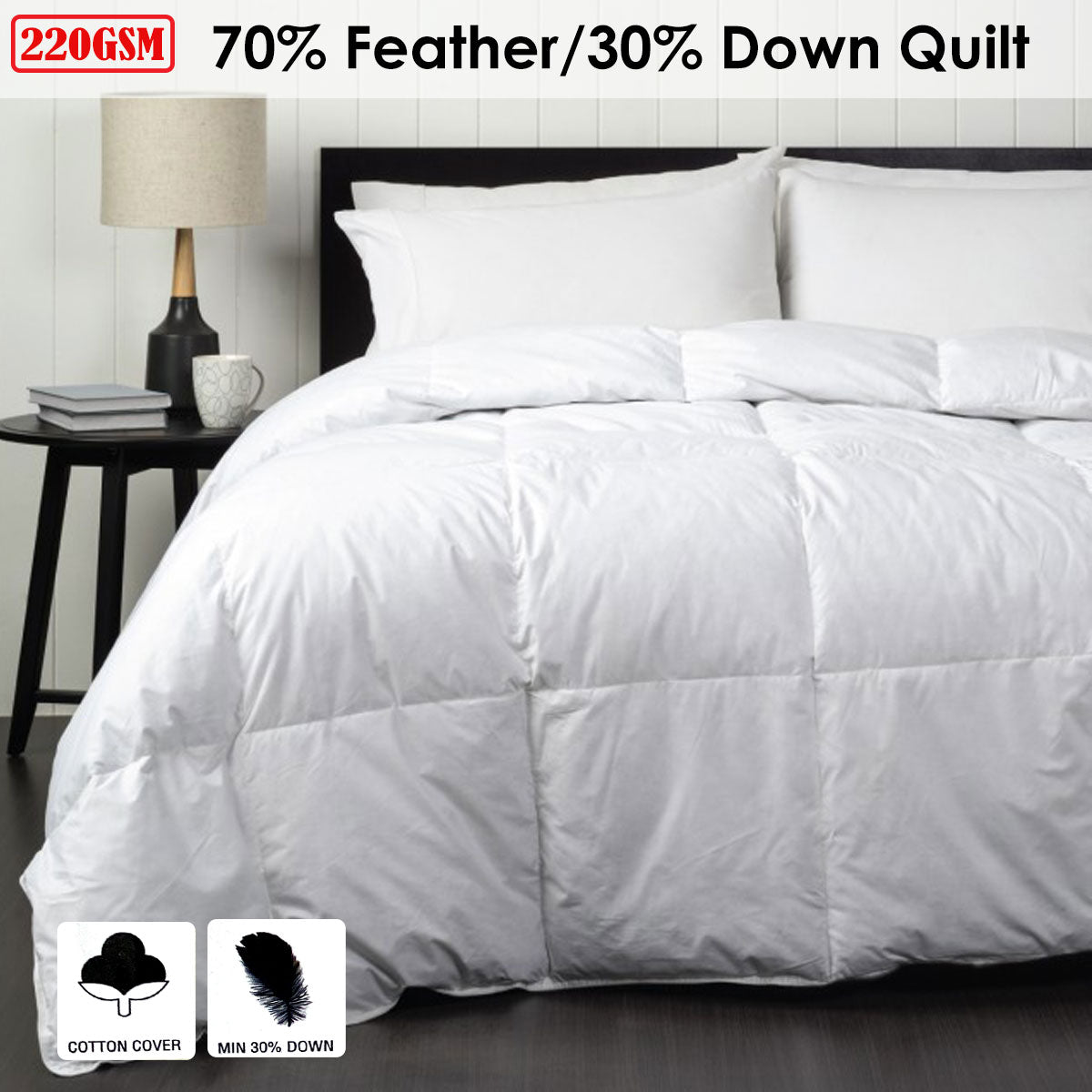 Jason Feather & Down Quilt | 70% Feather | 30% Down | King