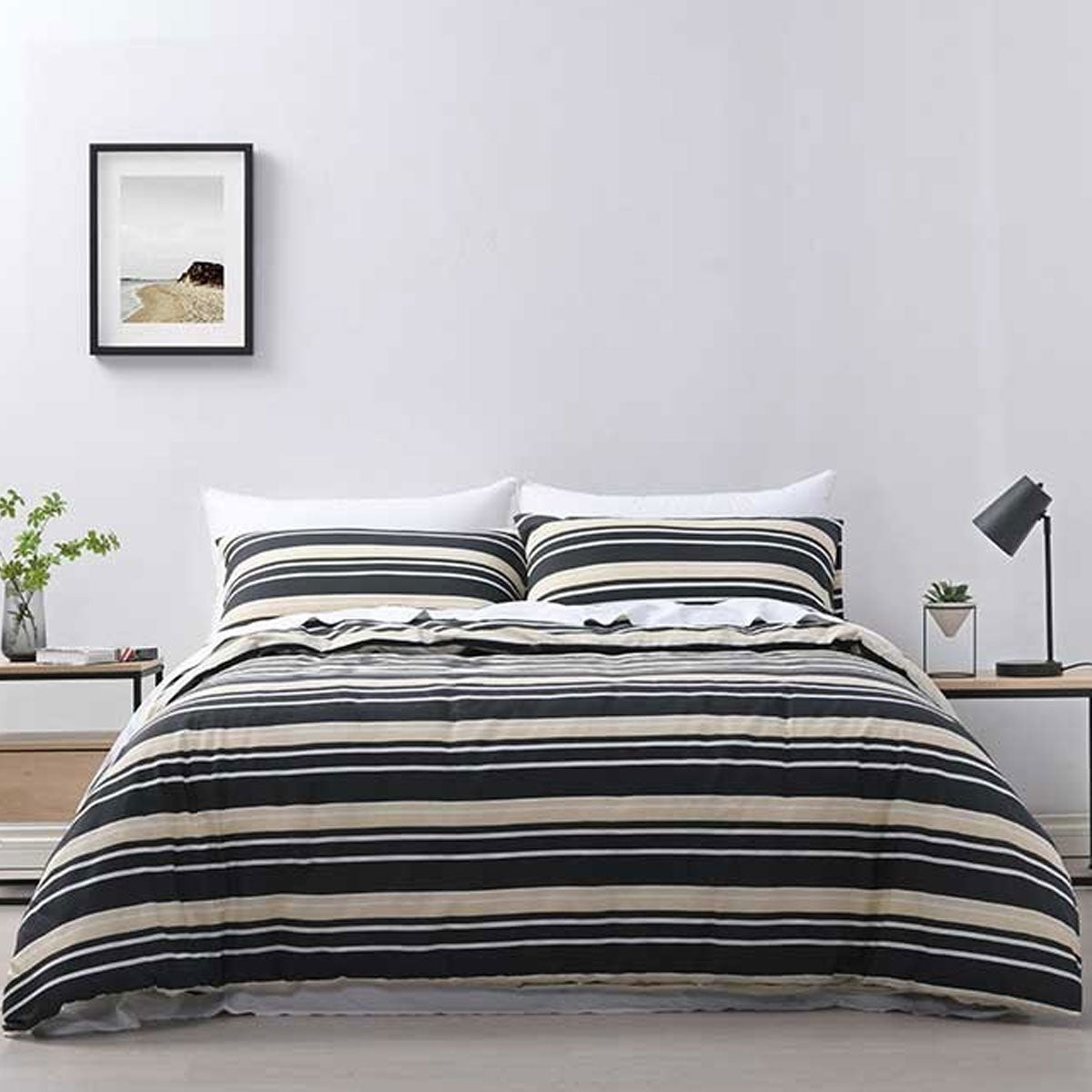 Jason Brighton Charcoal Quilt Cover Set | Queen