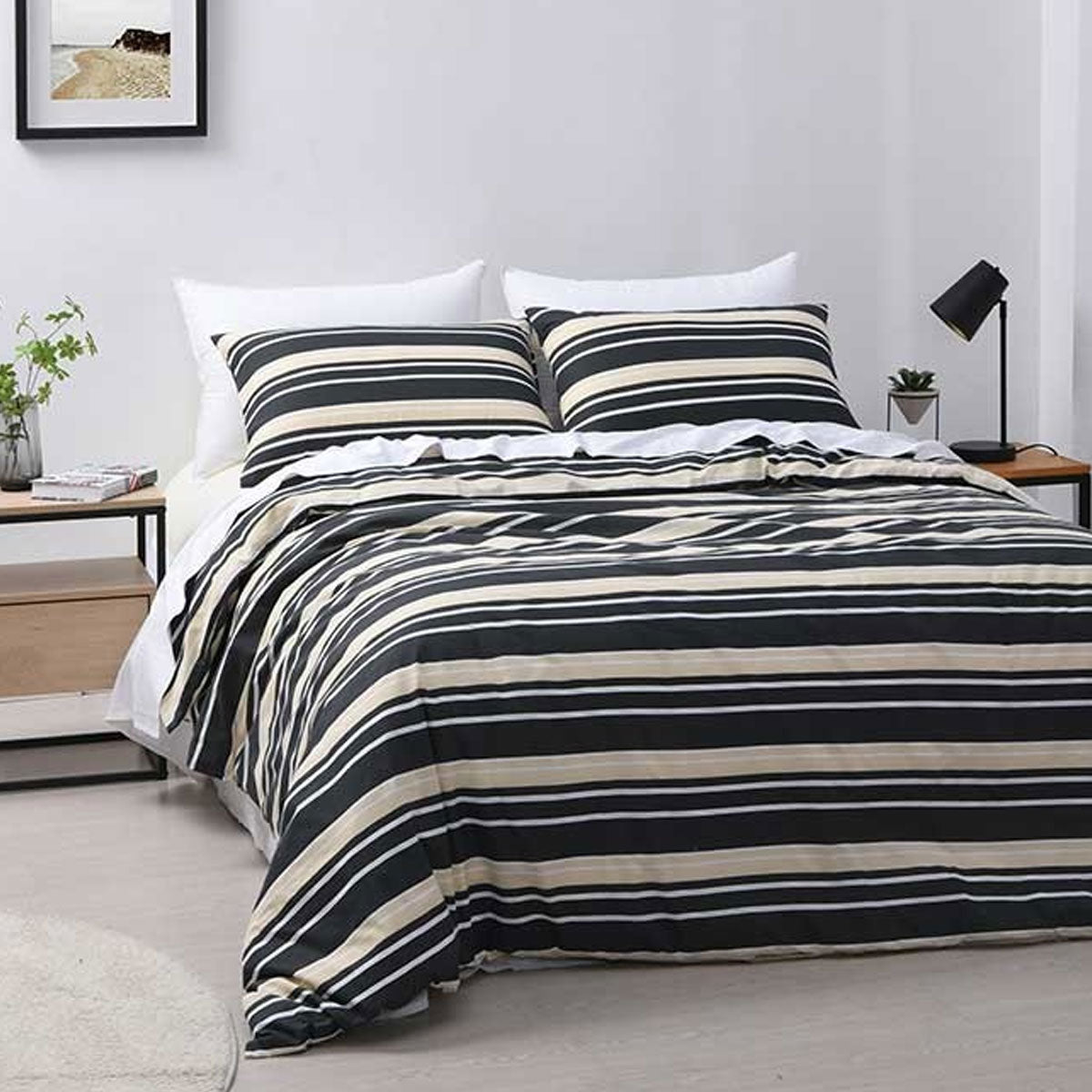 Jason Brighton Charcoal Quilt Cover Set | Queen