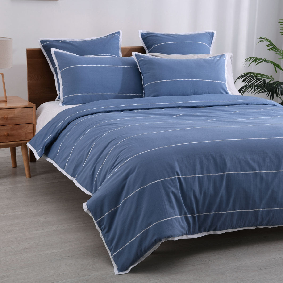 Jason Calista Indigo Quilt Cover Set | King