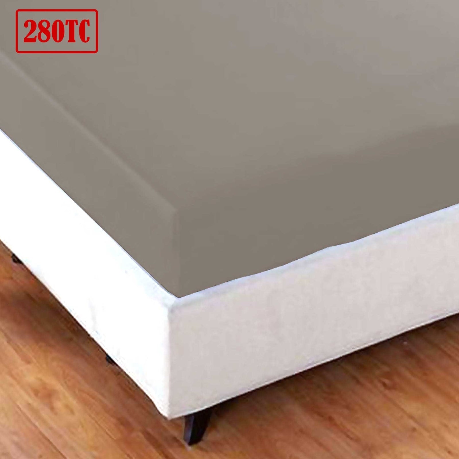 Jason | Crisp Polyester Cotton Fitted Sheet | Mocha | King