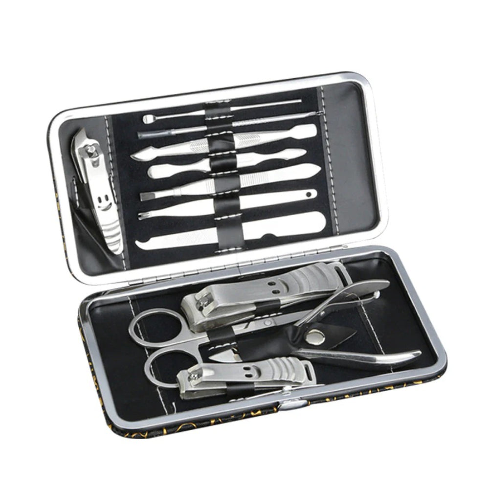 12 Pcs Set Manicure Pedicure Kit | Nail Clippers Professional Grooming Kit