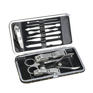 12 Pcs Set Manicure Pedicure Kit | Nail Clippers Professional Grooming Kit