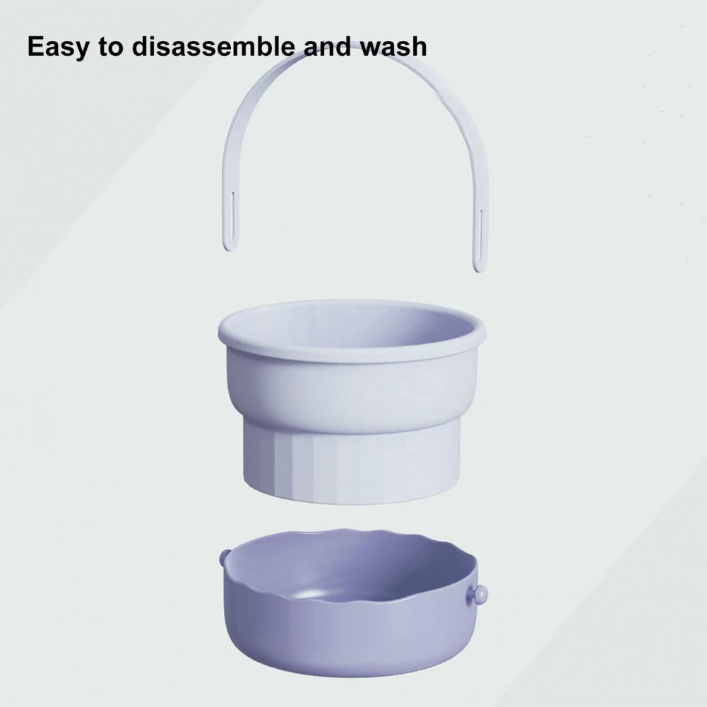 3-in-1 Makeup Brushes Cleaner | Sponge Brush Washing Box & Makeup Brush Drying Basket (Beige)