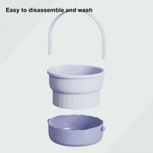 3-in-1 Makeup Brushes Cleaner | Sponge Brush Washing Box & Makeup Brush Drying Basket (Beige)