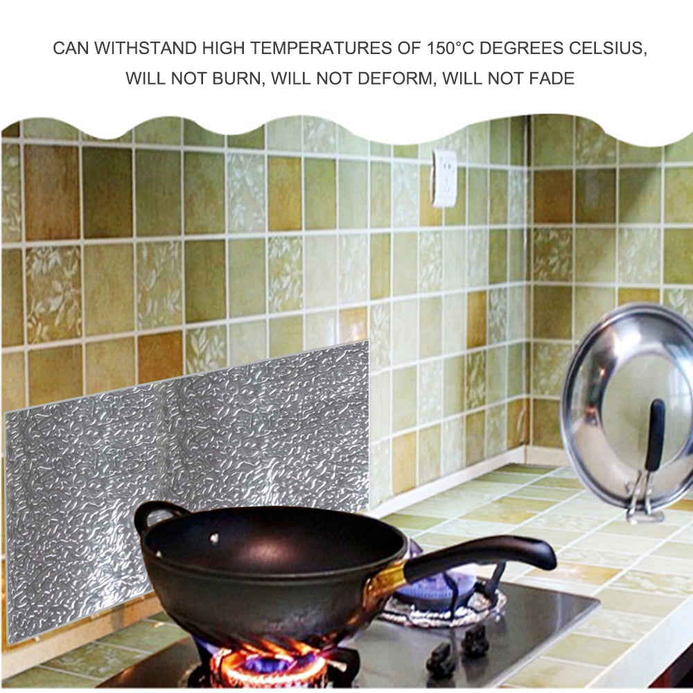 Aluminum Foil Sticker Self-Adhesive | Oil-proof Waterproof Kitchen Cabinet Wall (60300cm)