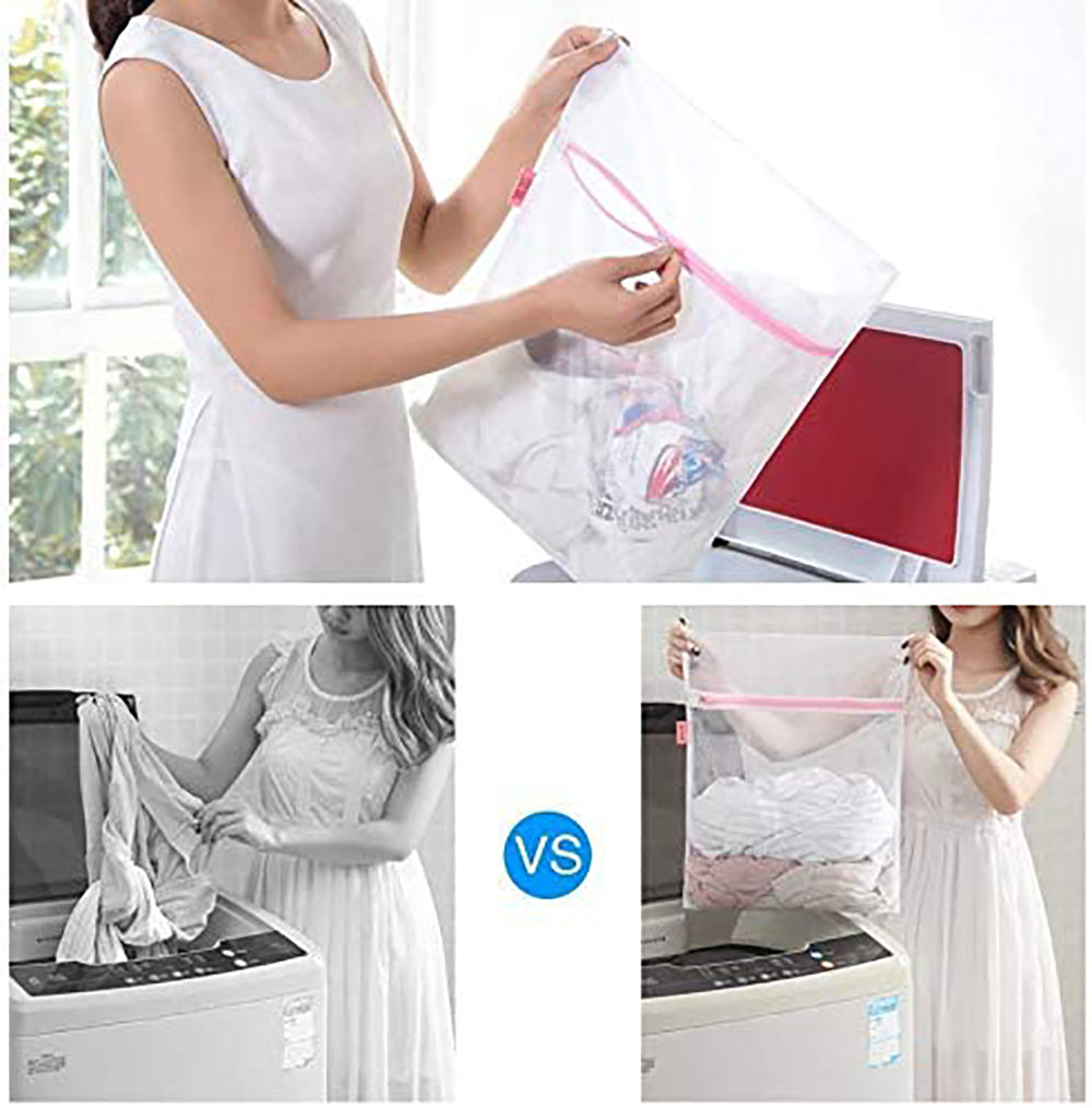 6-Pack Mesh Laundry Bags | Washing Bag Set | Lingerie & Delicate Clothes Wash Bags