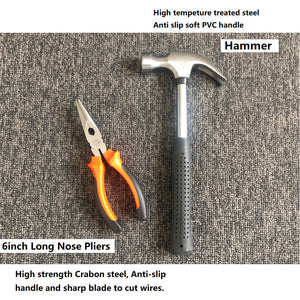 Household Hand Tool Set | 45-Piece | Home Office & Car Repair Kit