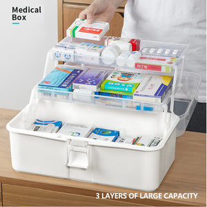 3-Layer Large Portable First Aid Kit | Emergency Medical Storage Medicine Organizer