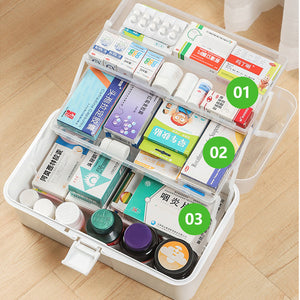 3-Layer Large Portable First Aid Kit | Emergency Medical Storage Medicine Organizer