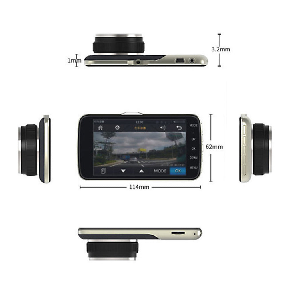1080P Car Dash Camera | Dual Front and Rear Video DVR Recorder | Night Vision Kit