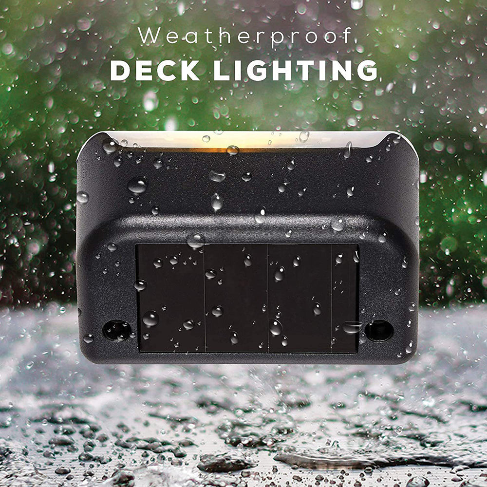 4 Pack SolarPower Deck Lights | Outdoor Step Lights, Waterproof LED