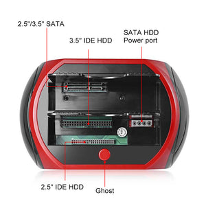 All-In-One Docking Station USB | Dual-Bay Hard Drive | 2.5" | 3.5" IDE SATA SSD | Card Reader