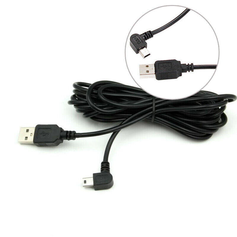 Dash Cam Mini USB Right Turn Extra Long Charging Cable | 3.5M | Dash Dashboard Lead