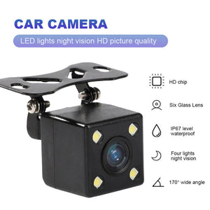 4LED Car Rear Camera | Auto Parking Monitor | Night Vision | IP67 Waterproof | 5.5m Cable