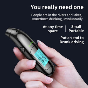 Portable Digital Breathalyzer | Rechargeable Display | Accurate Alcohol Tester
