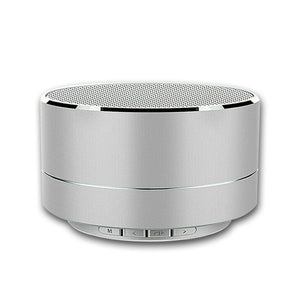 Bluetooth Portable Wireless Speaker | Silver | Music Stereo Handsfree | Rechargeable & Compact