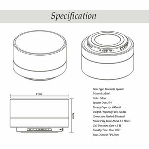 Bluetooth Portable Wireless Speaker | Red | Music Stereo Handsfree | Rechargeable & Compact
