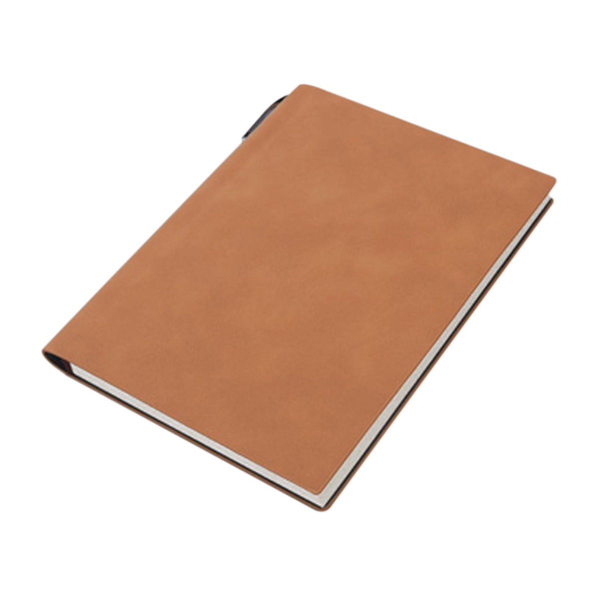 A5 200 Pages PU Leather Journal | Fashion Glued Cover | Travel Notebook | Traveller's Diary | Brown