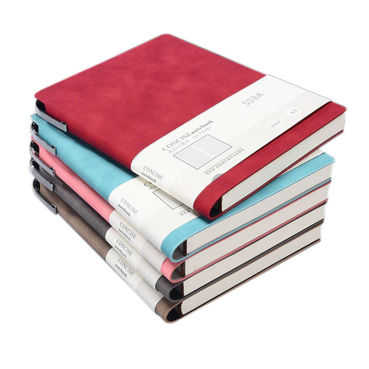 A5 200 Pages PU Leather Journal | Fashion Glued Cover | Travel Notebook | Traveller's Diary | Khaki