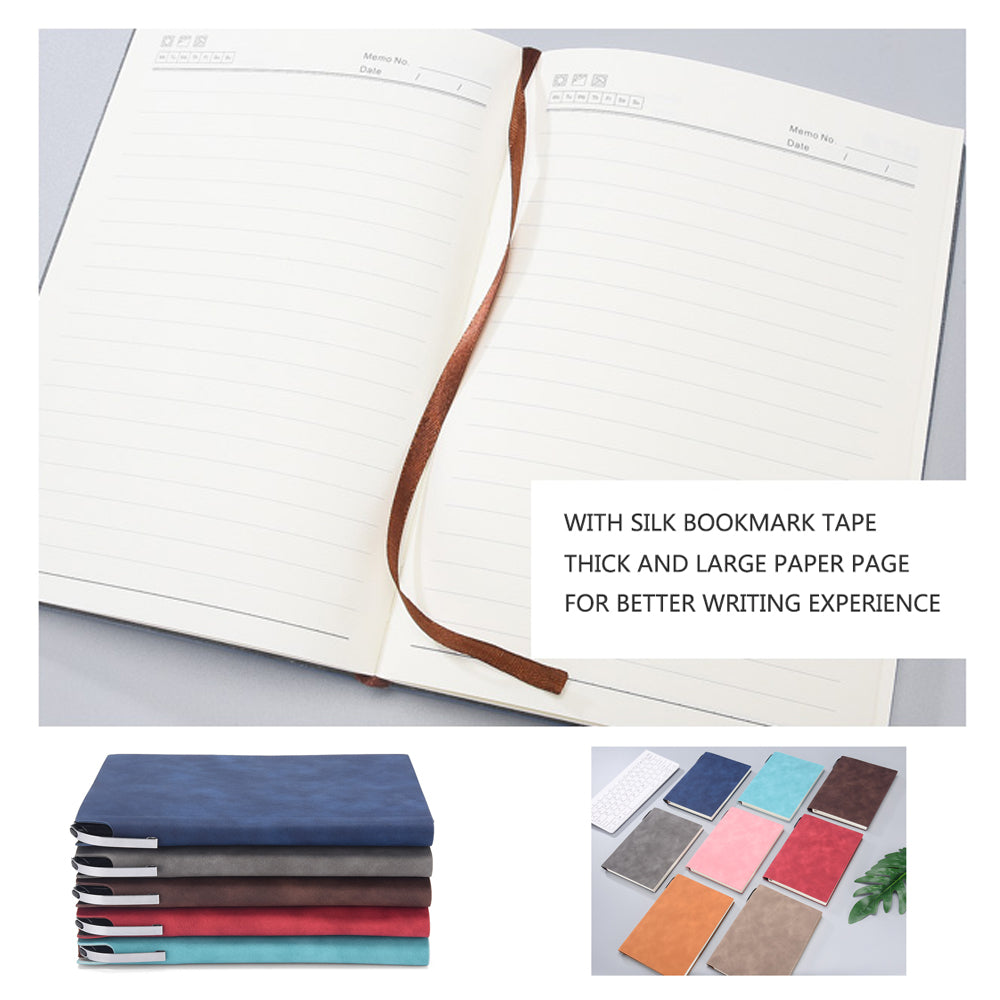 A5 200 Pages PU Leather Journal | Fashion Glued Cover | Travel Notebook | Traveller's Diary | Khaki